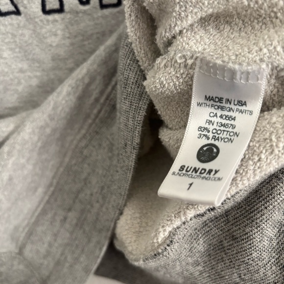 Sundry Women's Size 1 (Small) Heather Gray Ti Amo Pullover Sweater - Picture 4 of 6